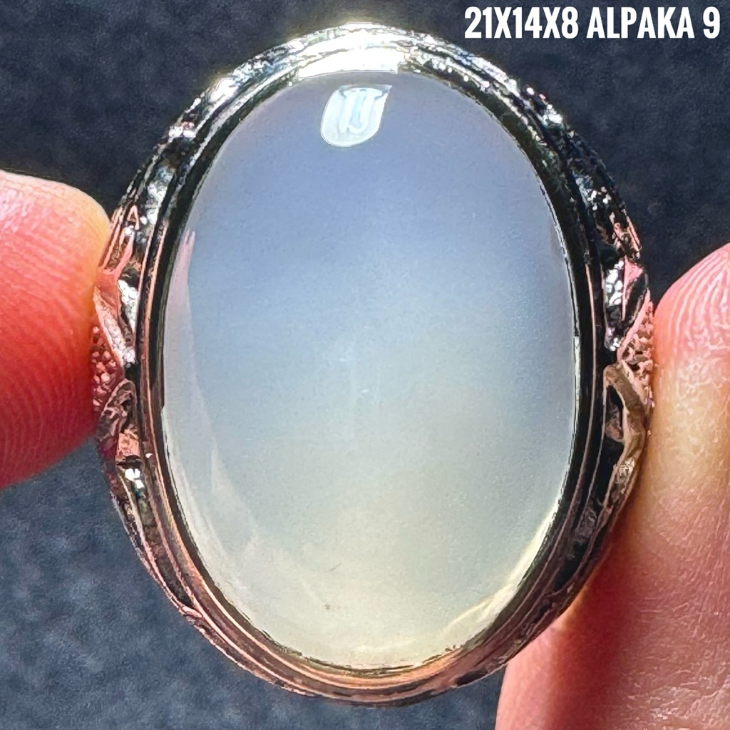 Cincin Batu Akik Natural White Raflesia (Asli Alam)