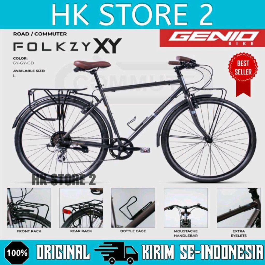 Sepeda  GRAVEL TOURING GENIO FOLKZY XY 700C 8 Speed