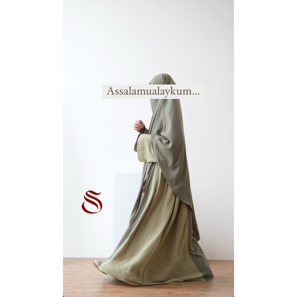 Preloved Sidra Abaya Bilateral Green S