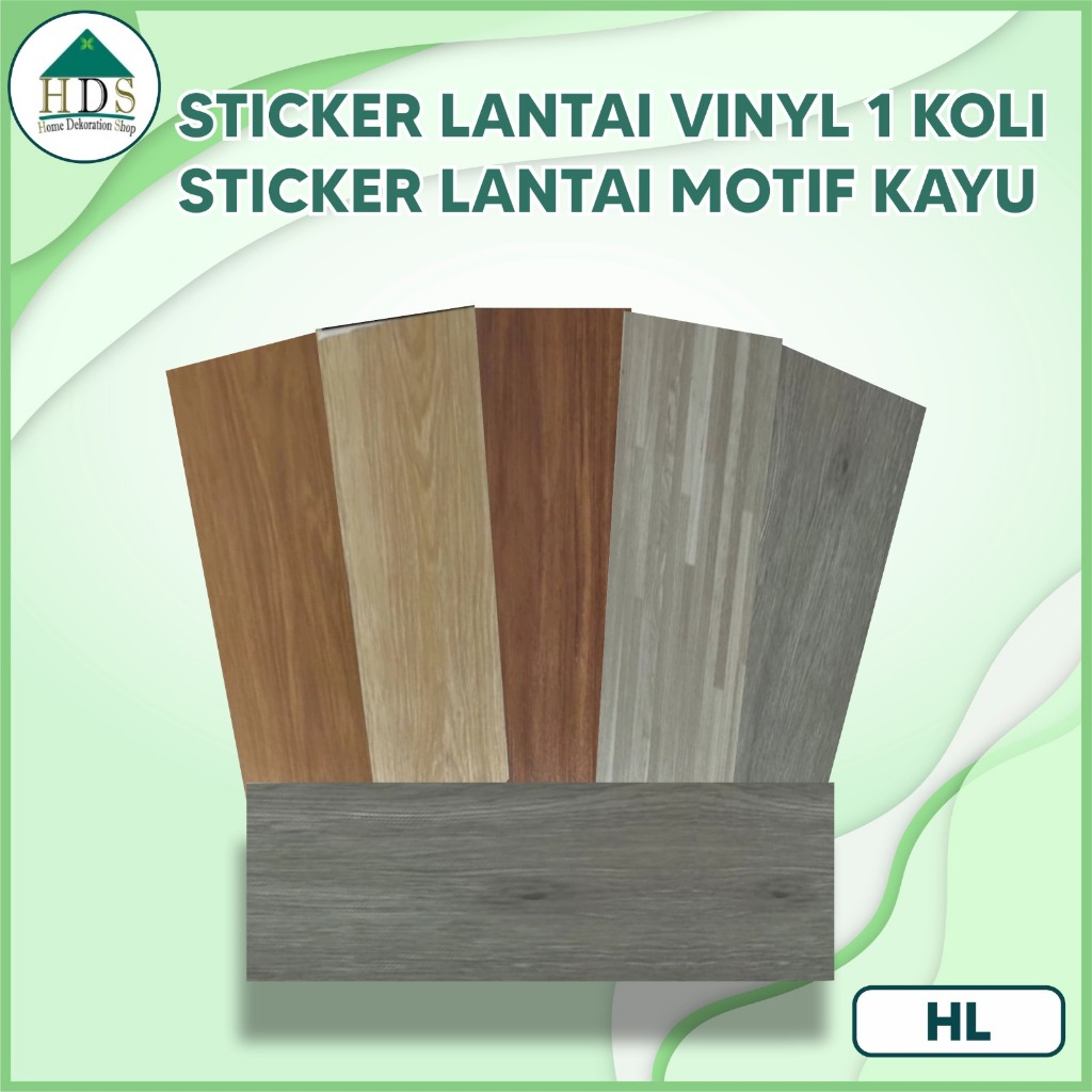 Stiker Vinyl 1 Koli Stiker Lantai Kayu Vinyl Lantai