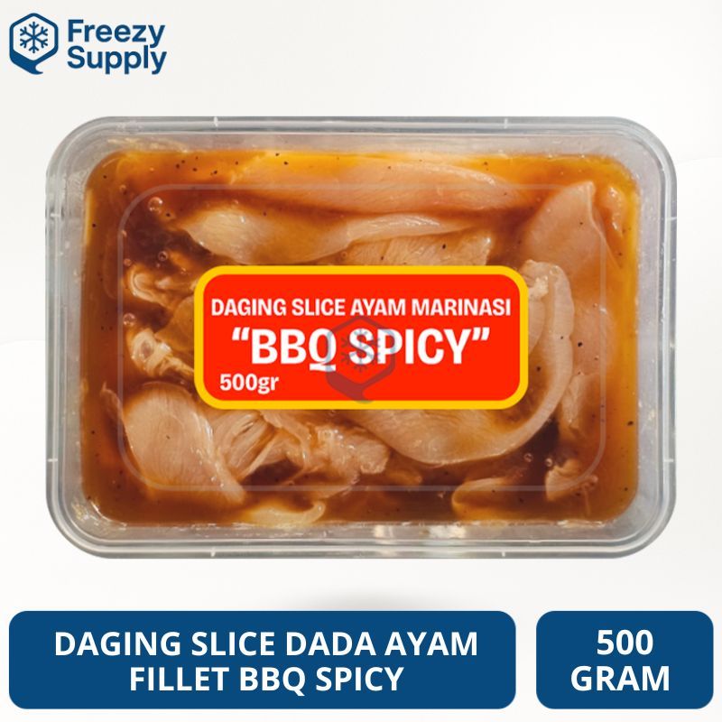 Daging Slice Dada Ayam Fillet 500gr BBQ Spicy