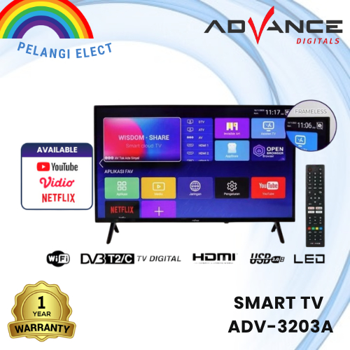 ADVANCE Smart TV ADV-3203A Android LED 32 Inch Garansi Resmi / 3203A