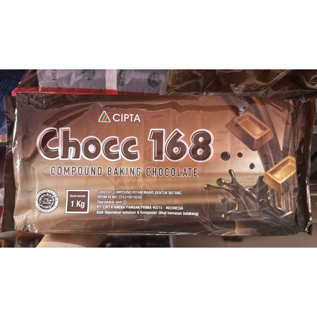 CHOCC 168 COMPOUND DARK 1KG. COKELAT COMPOUND CHOCC 168 DARK 1KG