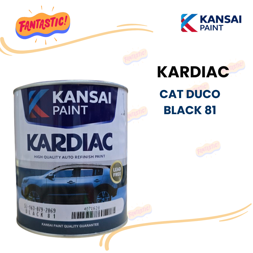 Cat Kardiac Black 1L / Cat Kardiac Hitam Pekat / Black 81 / Kansai Paint