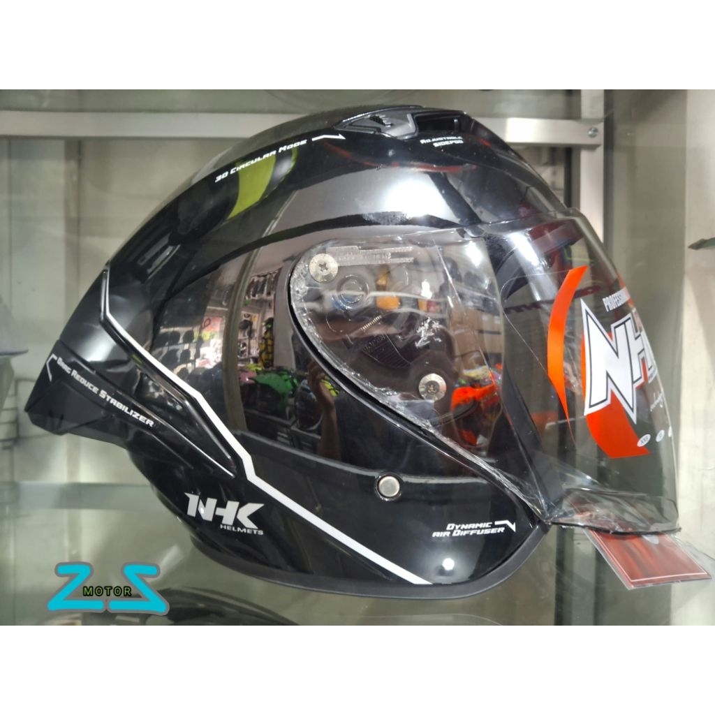helm nhk n2 max project black silver glossy metalic