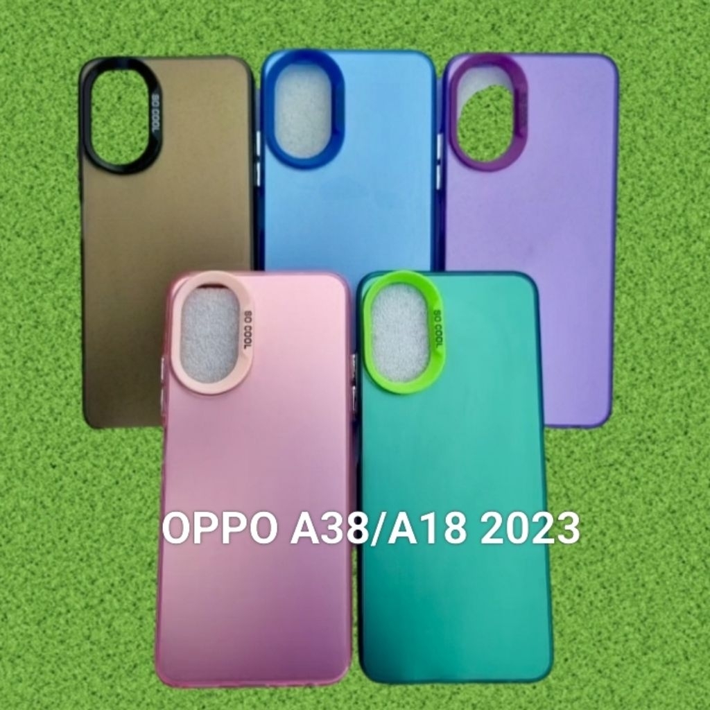 SOFTCASE CASE IMD HOLOGRAM HYBRID SILICON CASING PELINDUNG CAMERA HP ANDROID TYPE  OPPO A38/A18 2023