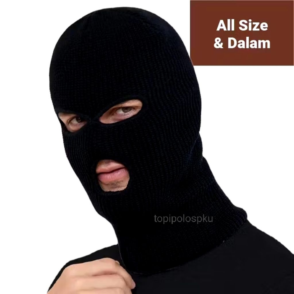 Kupluk Rajut Ninja / Sebo Ninja Lobang Tiga dan Satu / Kupluk Maling / Sebo Rajut Ninja