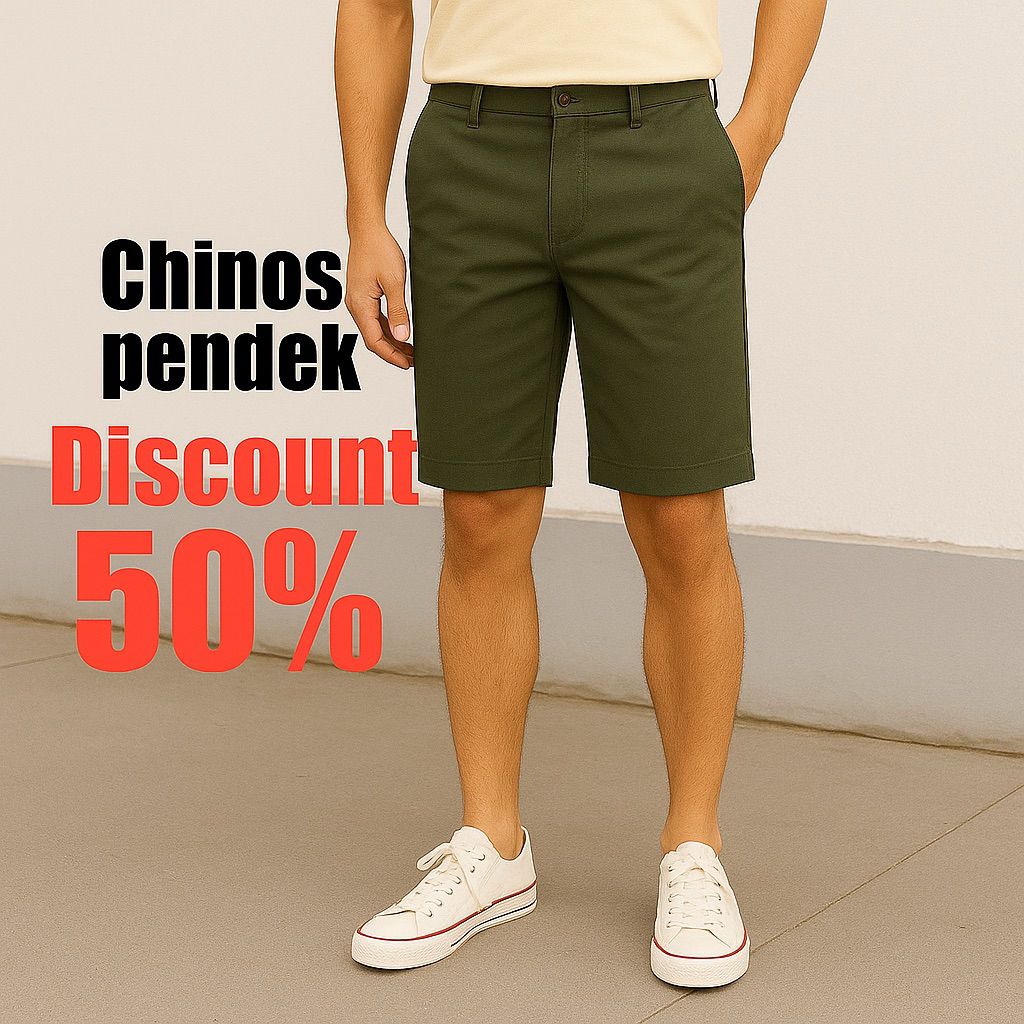 Celana Pendek Pria Dewasa Chino Stretch Army
