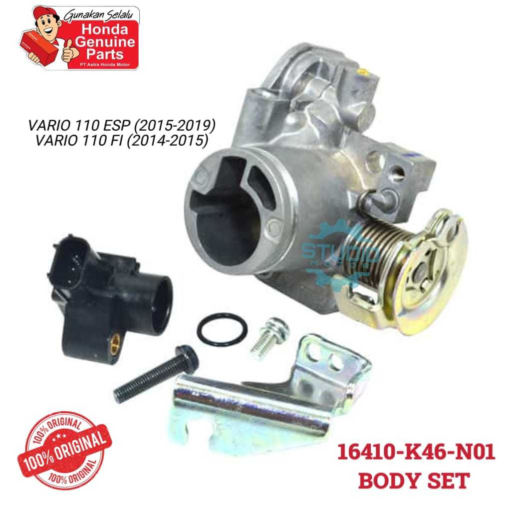 S2 16410K46N01 BODY SET VARIO 110 FI VARIO 110 ESP THROTLE BODY ASSY KOMPLIT 16410-K46-N01 ORIGINAL 