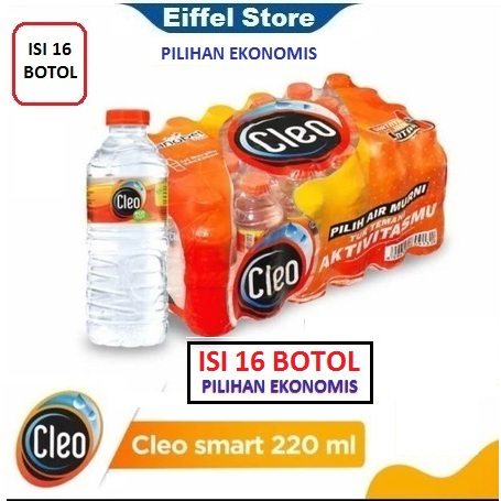 AIR MINERAL CLEO 220 ML x 24 | AIR MINERAL CLEO 220ML X 16 BOTOL HARGA EKONOMIS | AIR CLEO 220ML