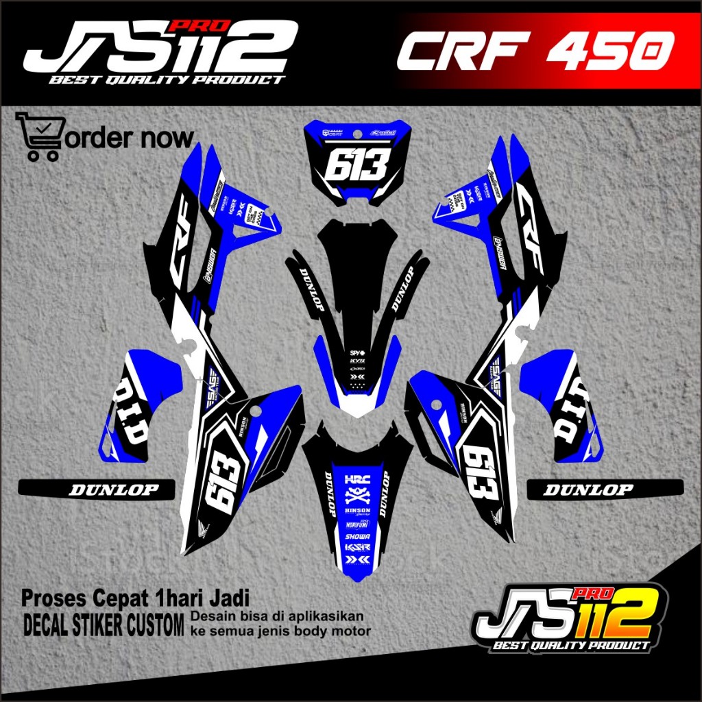 DECAL STIKER CRF 450 FULL BODY STIKER DECAL FULL BODY MOTOR CRF 450 FREE REQUEST