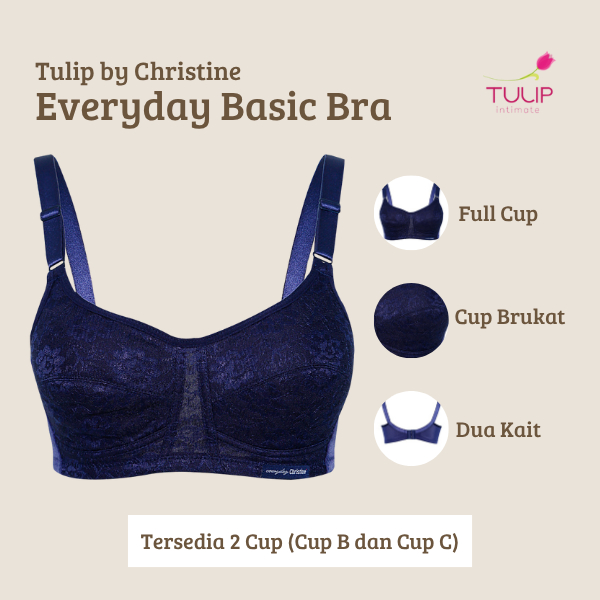 Tulip by Christine Everyday Basic Bra - Navy - CBR-2106