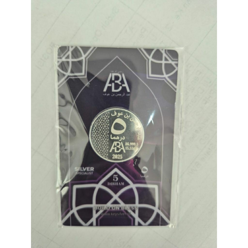 Koin Perak 5 Dirham ABA (15,55 gr) silver