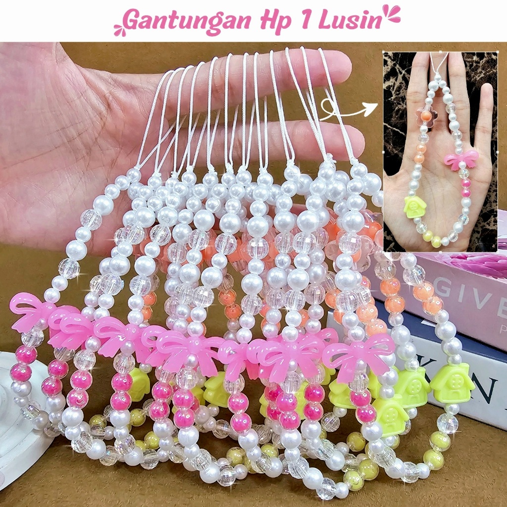 (12 pcs) Gantungan Hp Phone Strap Gantungan Tas Bag Charm Gantungan Kunci Keychain Barang Grosir Aks