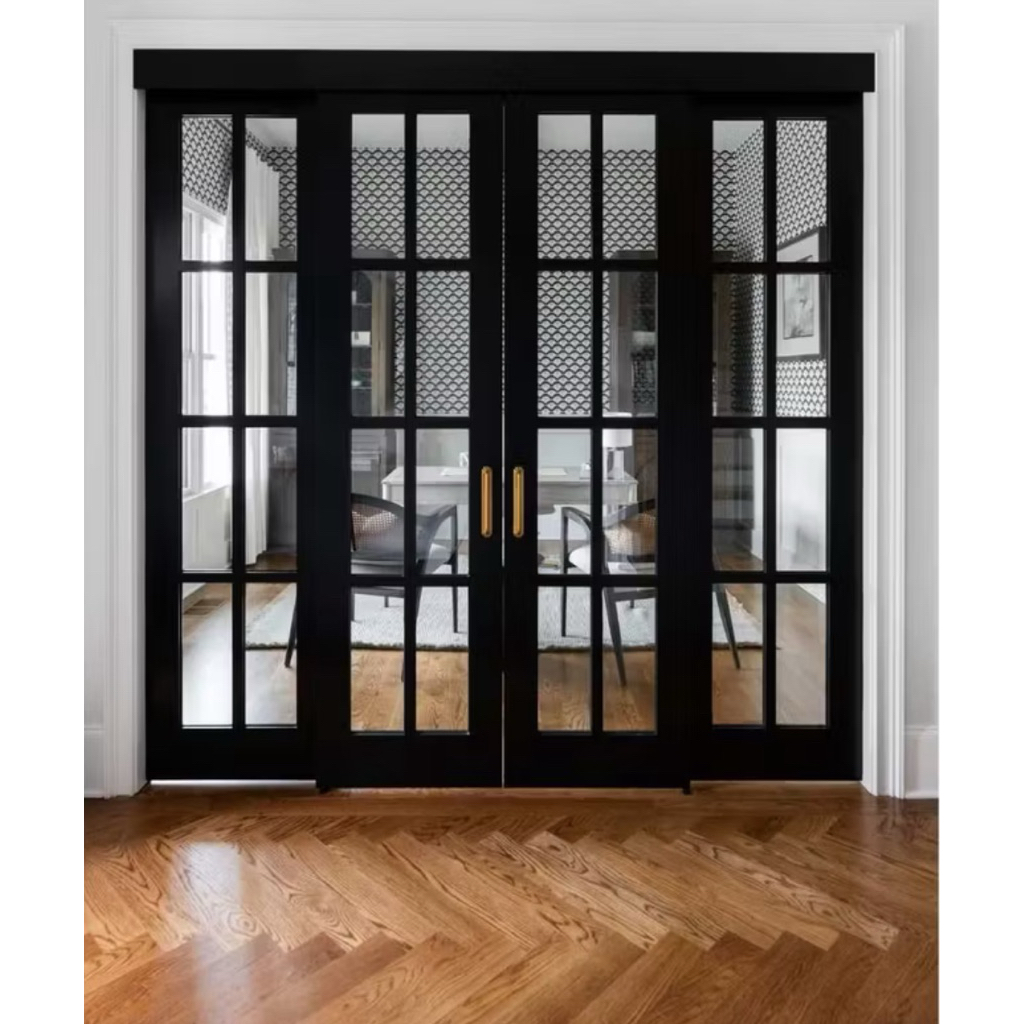 KUSEN PINTU DOUBLE ALUMUNIUM SLIDING ORNAMEN + DUA KUSEN JENDELA KACA MATI UK T200 x L250 BISA COSTU