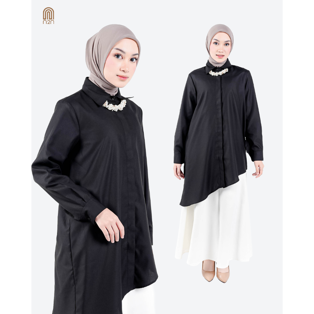 Tunik Asoka Fashion Muslim Wanita Model Polos - N2N