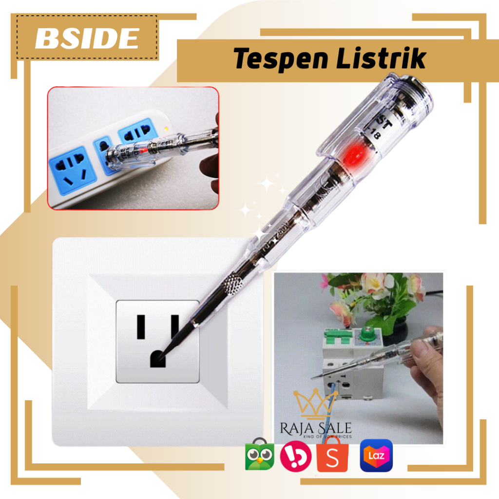 Tespen Pendeteksi Kabel Listrik Dengan Lampu Indikator, Tespen Listrik Putus Voltage AC/DC Murah