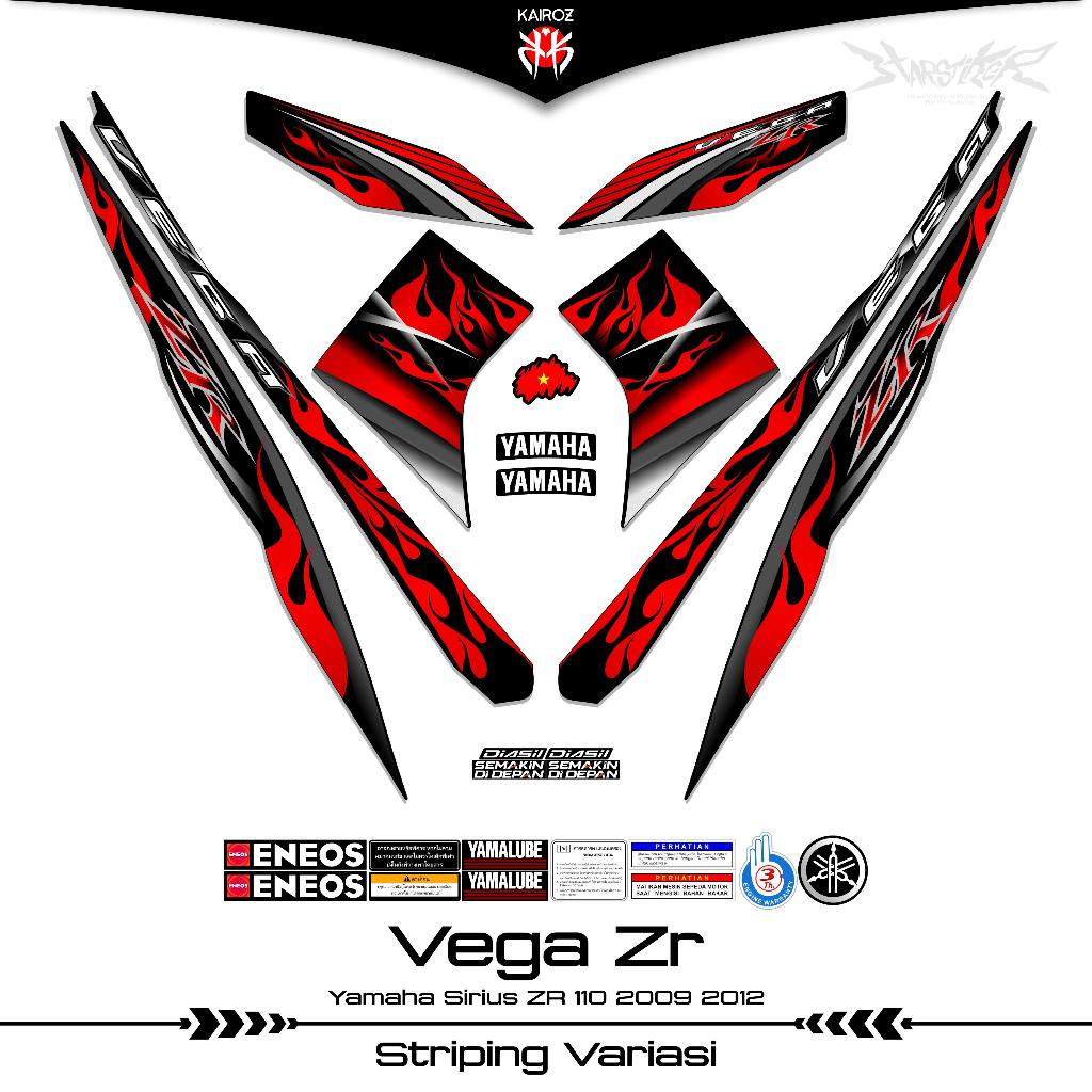 STRIPING YAMAHA VEGA ZR 110 LAMA K1 STIKER STICKER VARIASI SIRIUS 2008 2009 2010 2011 2012
