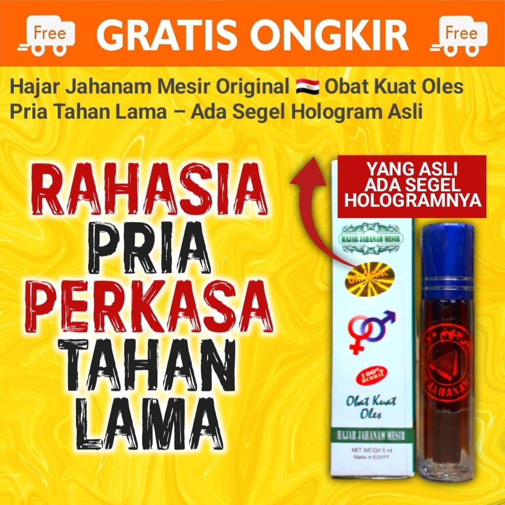 Minyak oles pria Hajar Jahanam Jahannam Original Tahan lama BPom
