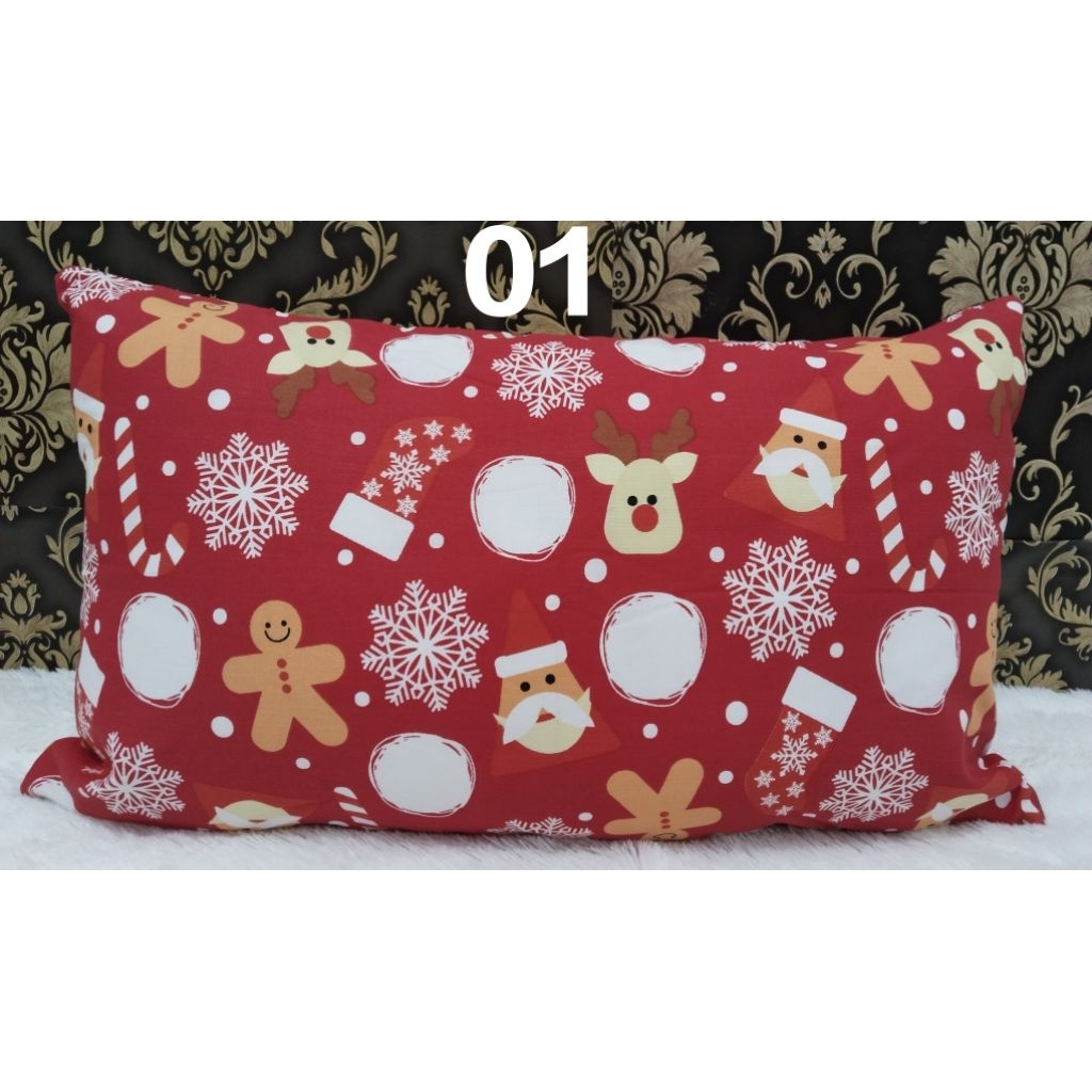 sarung bantal  sofa 30x50 natal christmas