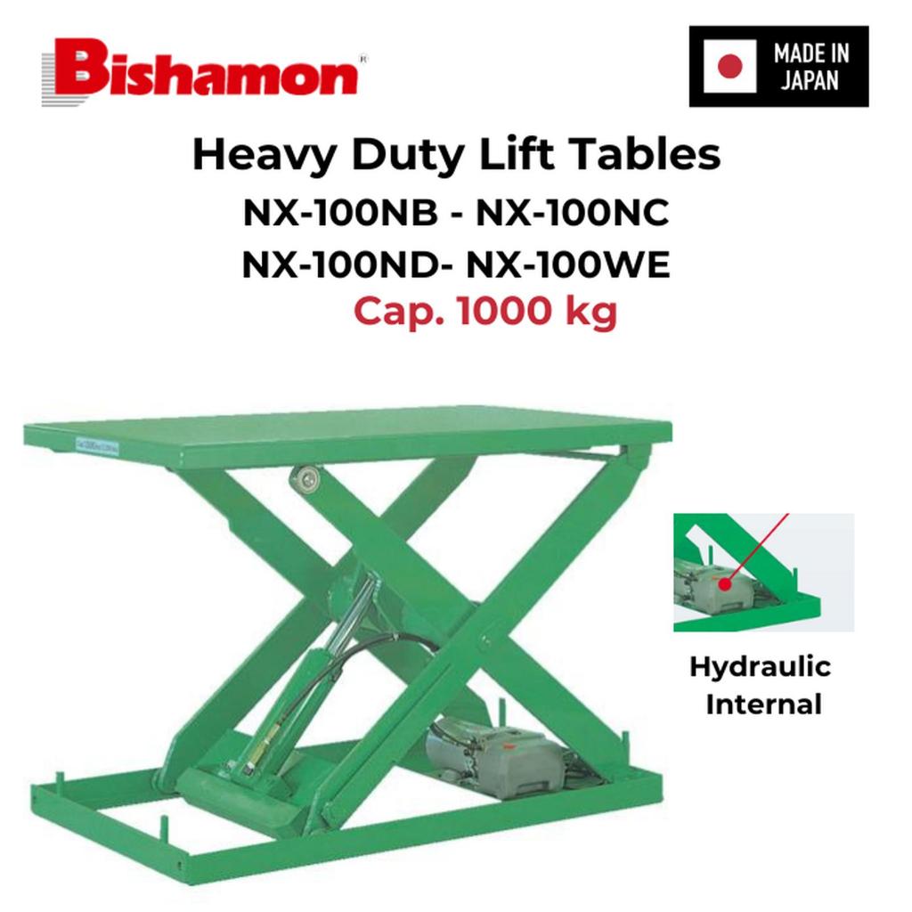 Bishamon NX-100NB / NX-100NC / NX-100ND / NX-100WE  - Heavy Duty Lift Tables