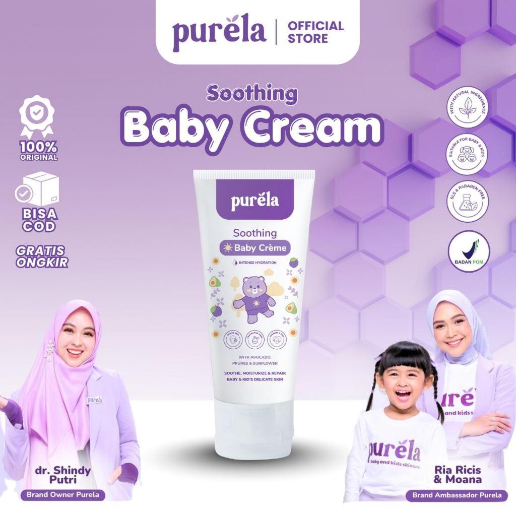 Purela Soothing Baby Cream 70gr Perawatan Kulit Anak Untuk Wajah dan Badan - Baby Cream