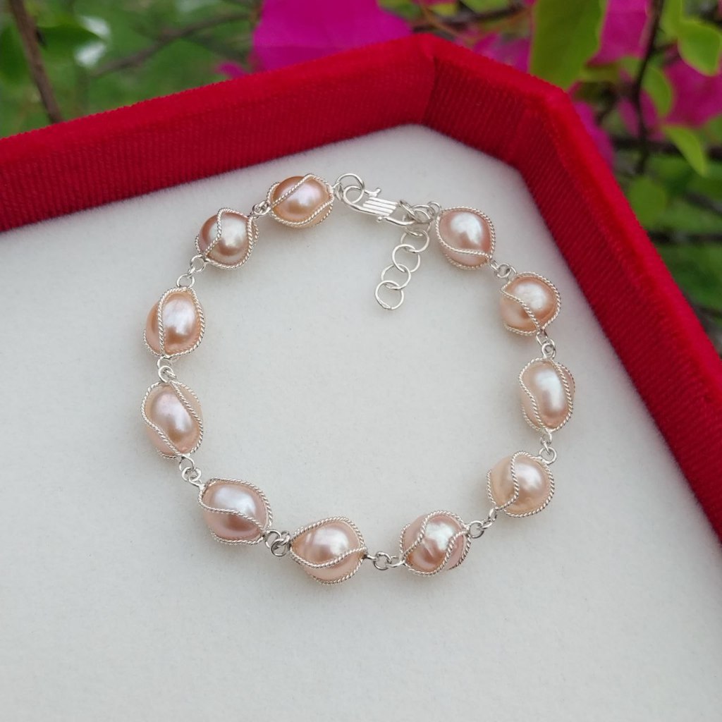 Lulu Pearl Mutiara Lombok - Gelang Perak Mutiara Tawar Asli | Gelang Mutiara Air Tawar | Gelang Palo