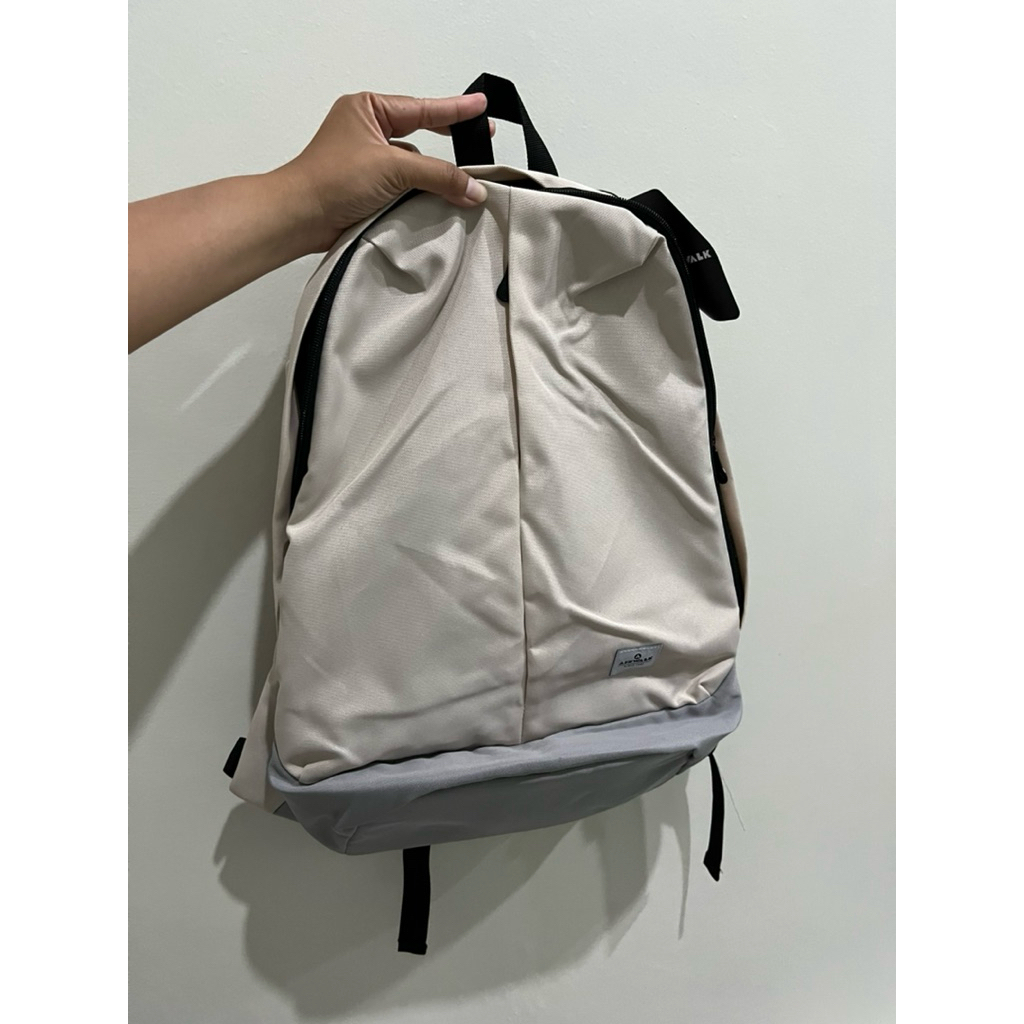 Tas Ransel Airwalk 2 tone Cream - Grey dan Biru Muda - Pink sale 60% bahan kanvas