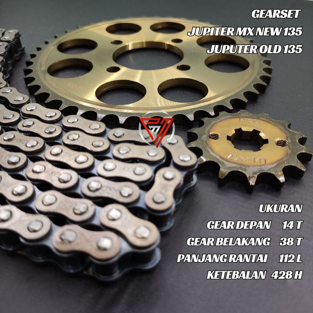 GEAR GIR SET PAKET JUPITER MX NEW 135 JUPITER MX OLD 135 14T 38T