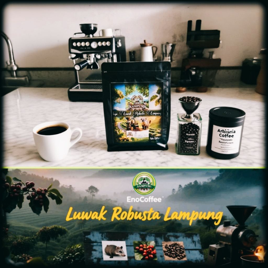 kopi luwak Robusta Lampung 1kg biji kopi yang di pilih luwak untuk para pecinta kopi sejati