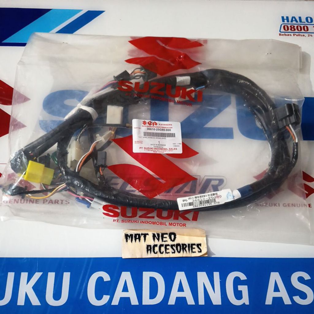 kabel bodi body satria fu full set 2012-2013 AHO (lampu menyala otomatis) original sgp 36610-25G80