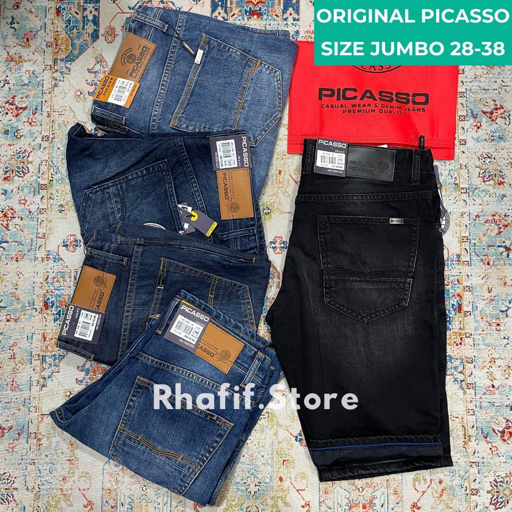 Celana Jeans Pendek Picasso Pria Premium Asli || Celana Jeans Pria Picasso Original Premium Unik