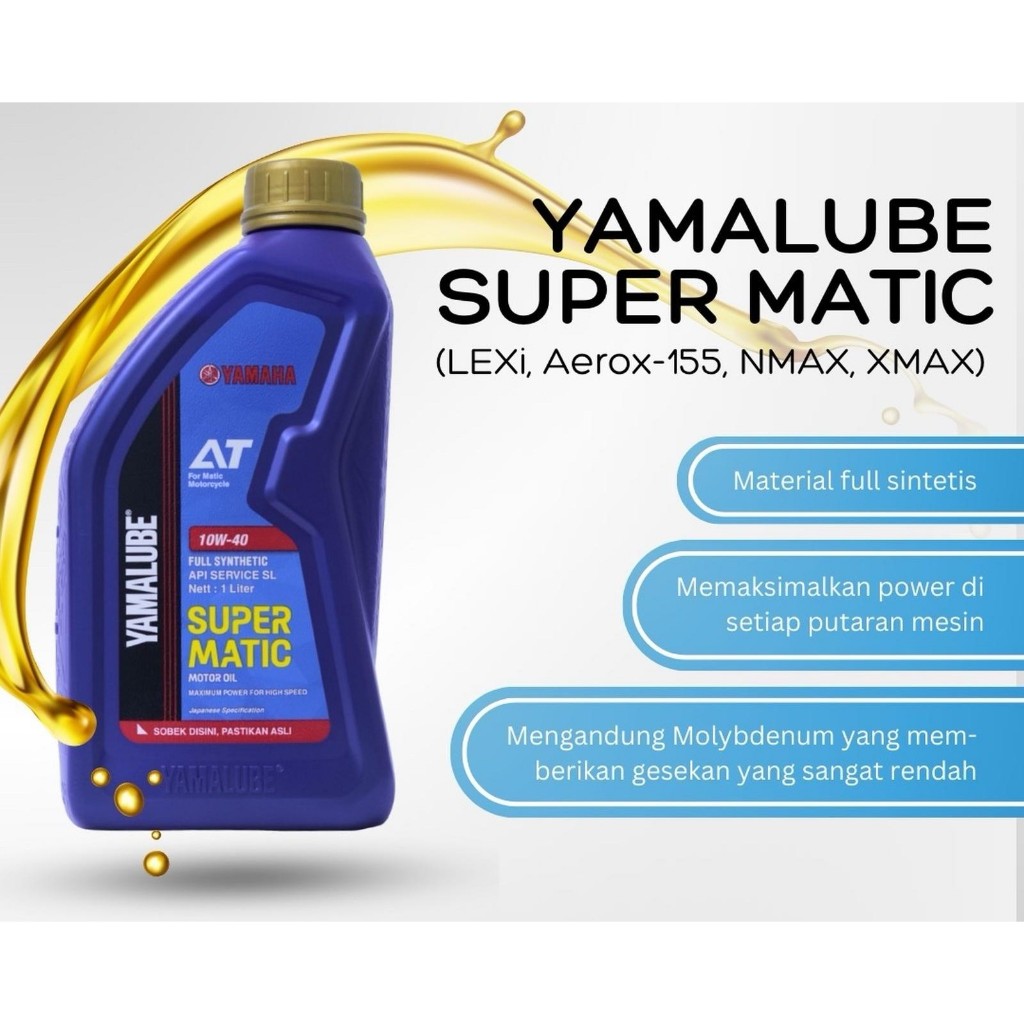 ORI 100% OLI MESIN YAMALUBE SUPER MATIC ( 1 LITER)
