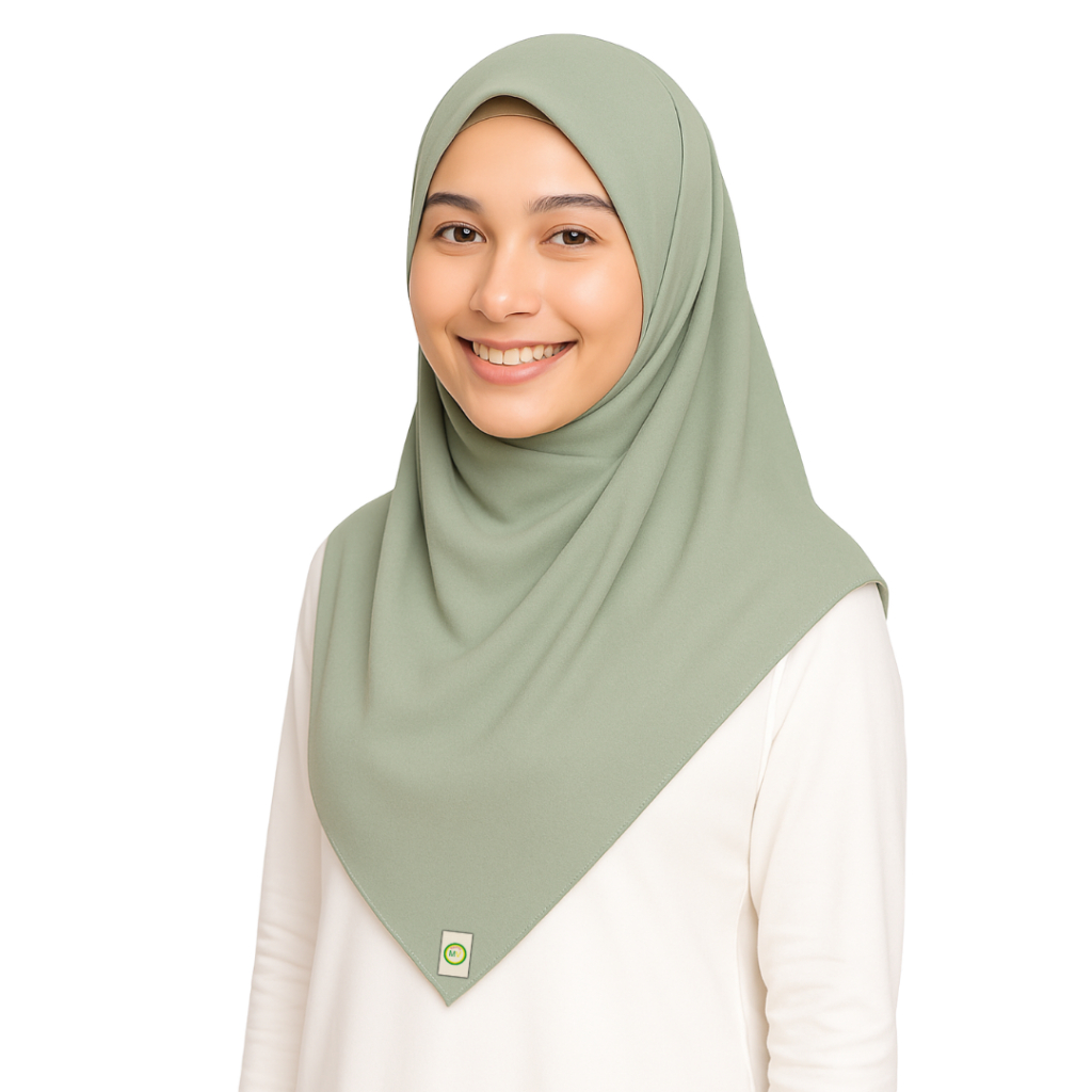 MAVYTA Hijab Segi Empat – Warna Sage Green