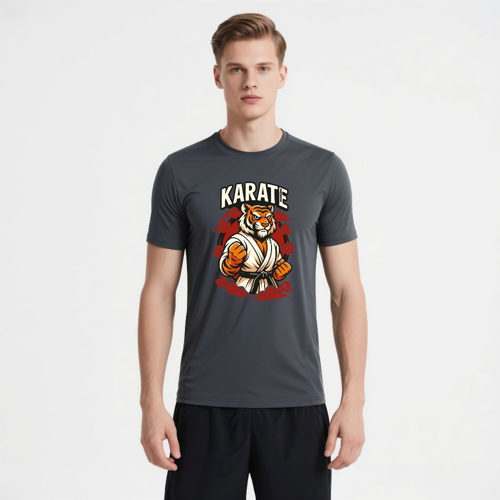 Madaha Kaos Baju Dry fit Jersey Olahraga Karate Kenshi Dojo