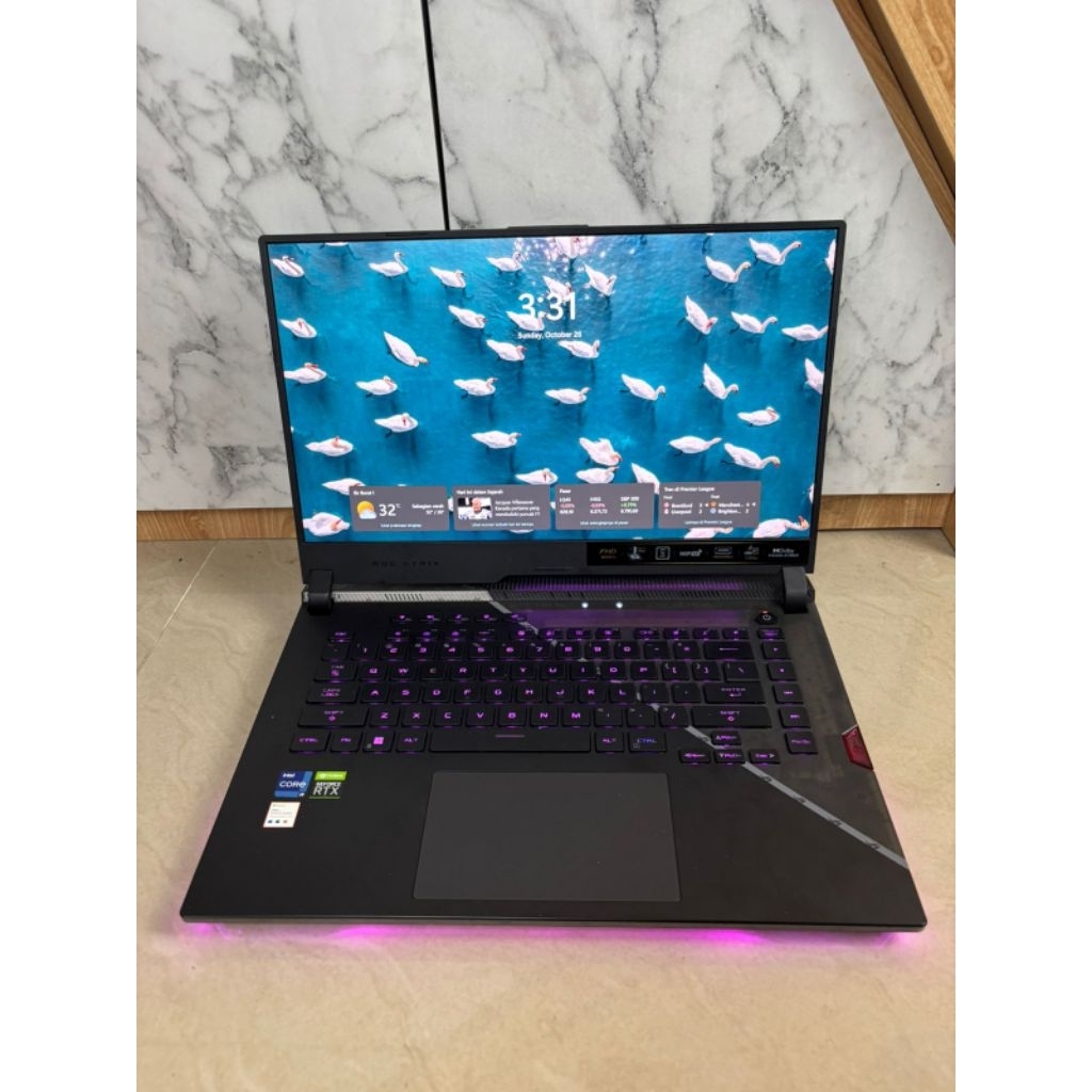 Laptop Asus ROG Strix Dual VGA Nvidia Rtx 3060 Processor core i9 12900H RAM 16gb SSD Nvme 1tb Keyboa