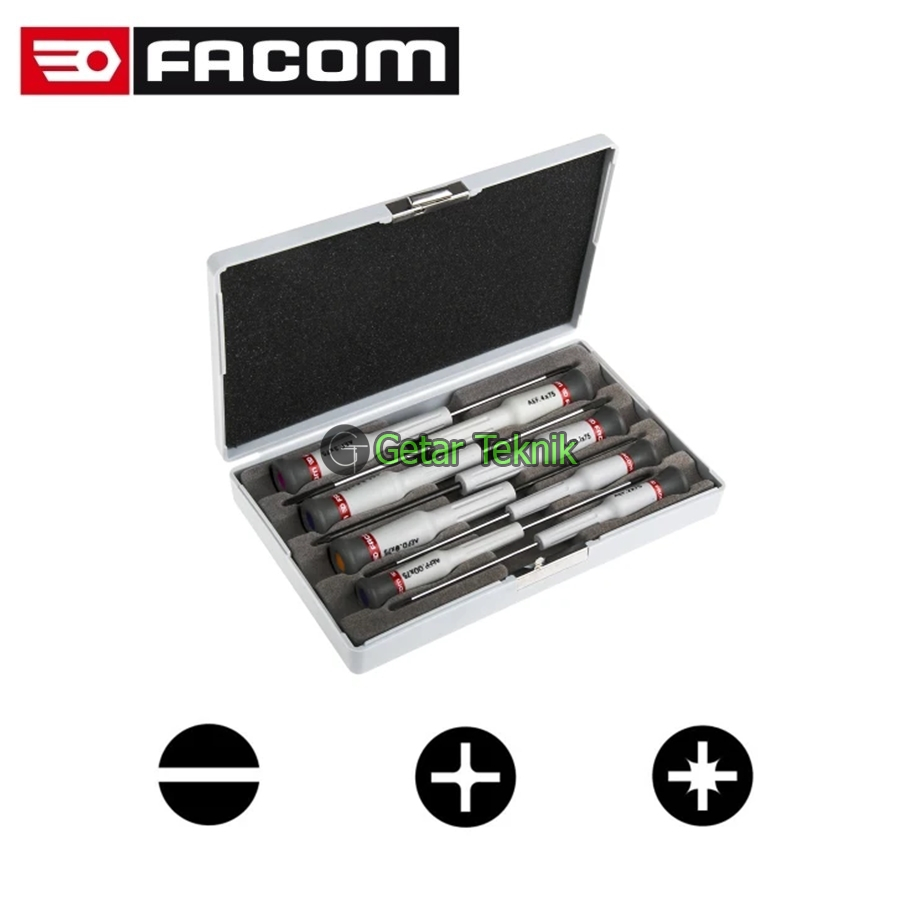 Obeng Set 8 pcs Facom AEF.J6 Microtech Screwdriver Set