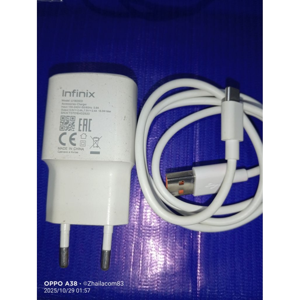 Charger infinix Hot 30i fast charger 18 watt original