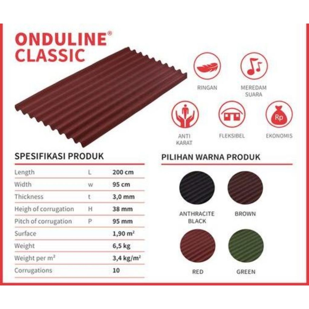 Atap Onduline Classic Murah