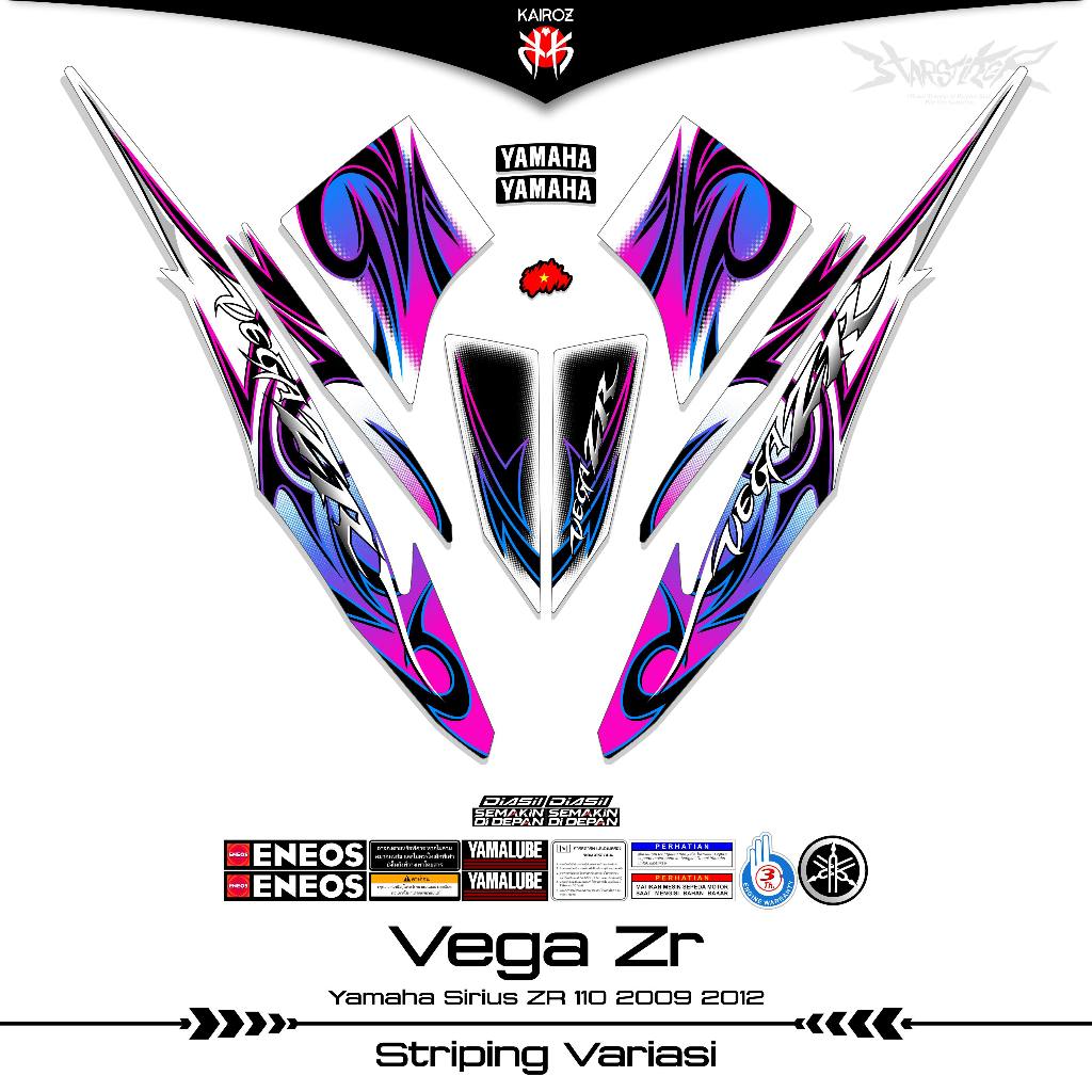 STRIPING YAMAHA VEGA ZR 110 LAMA K11 STIKER STICKER VARIASI SIRIUS 2008 2009 2010 2011 2012