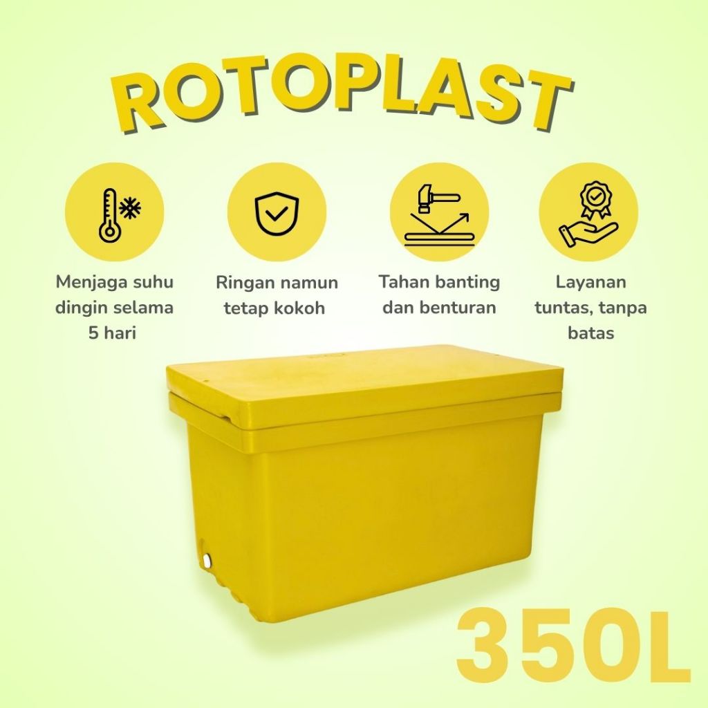 Cool box 350 Ltr Industrial Grade (CoolBox - IceBox - Es box - Kotak Pendingin) | Rotoplas