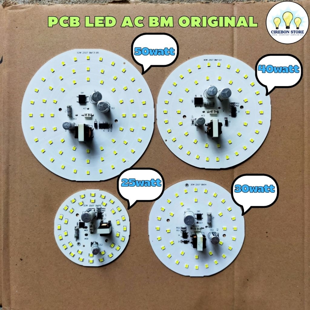 PCB LED AC BM ORIGINAL 25 30 40 50 WATT / MESIN LAMPU LED
