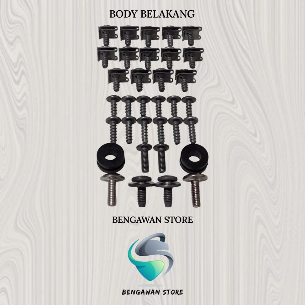 Baut Fullset Cover Bodi Body Belakang Yamaha Xeon RC 125 FI Karbu Karburator