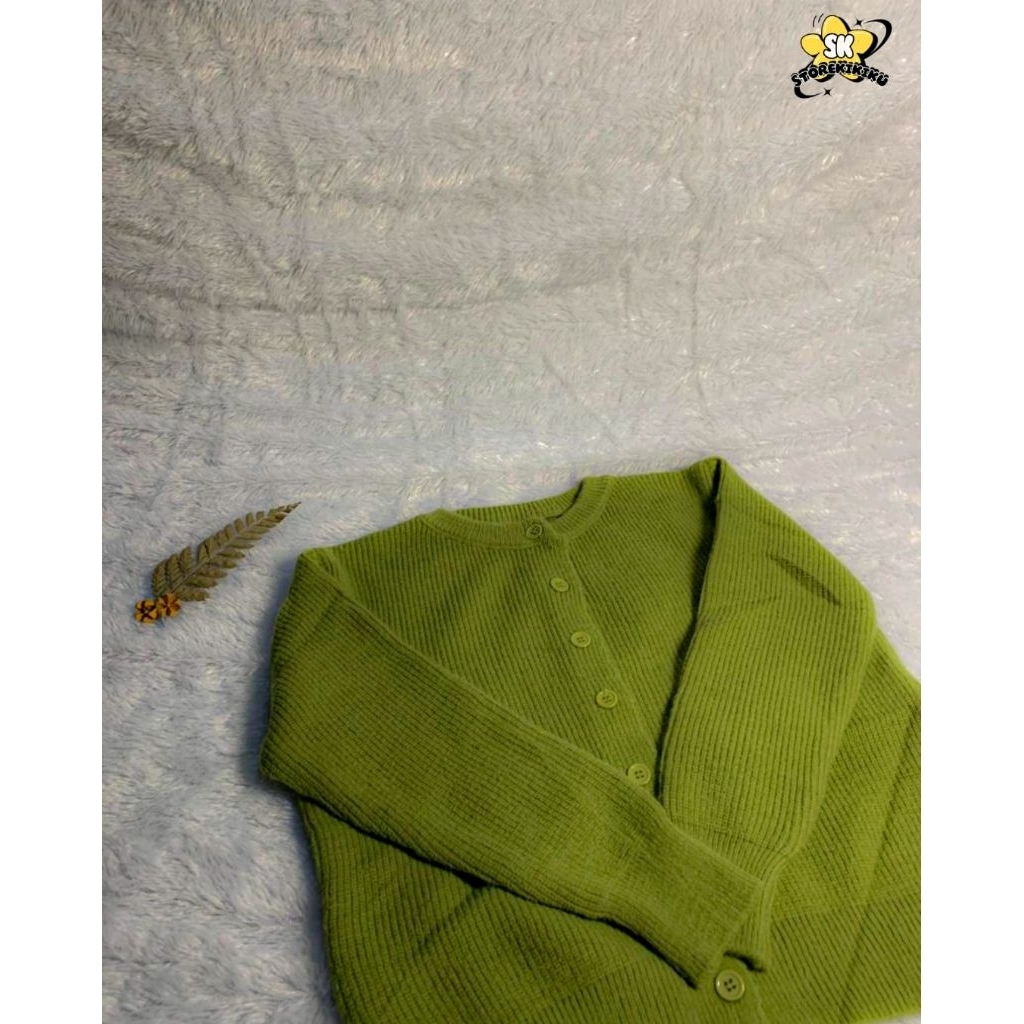 CARDIGAN BANGKOK PREMIUM HIJAU AVOCADO FREE HIJAB