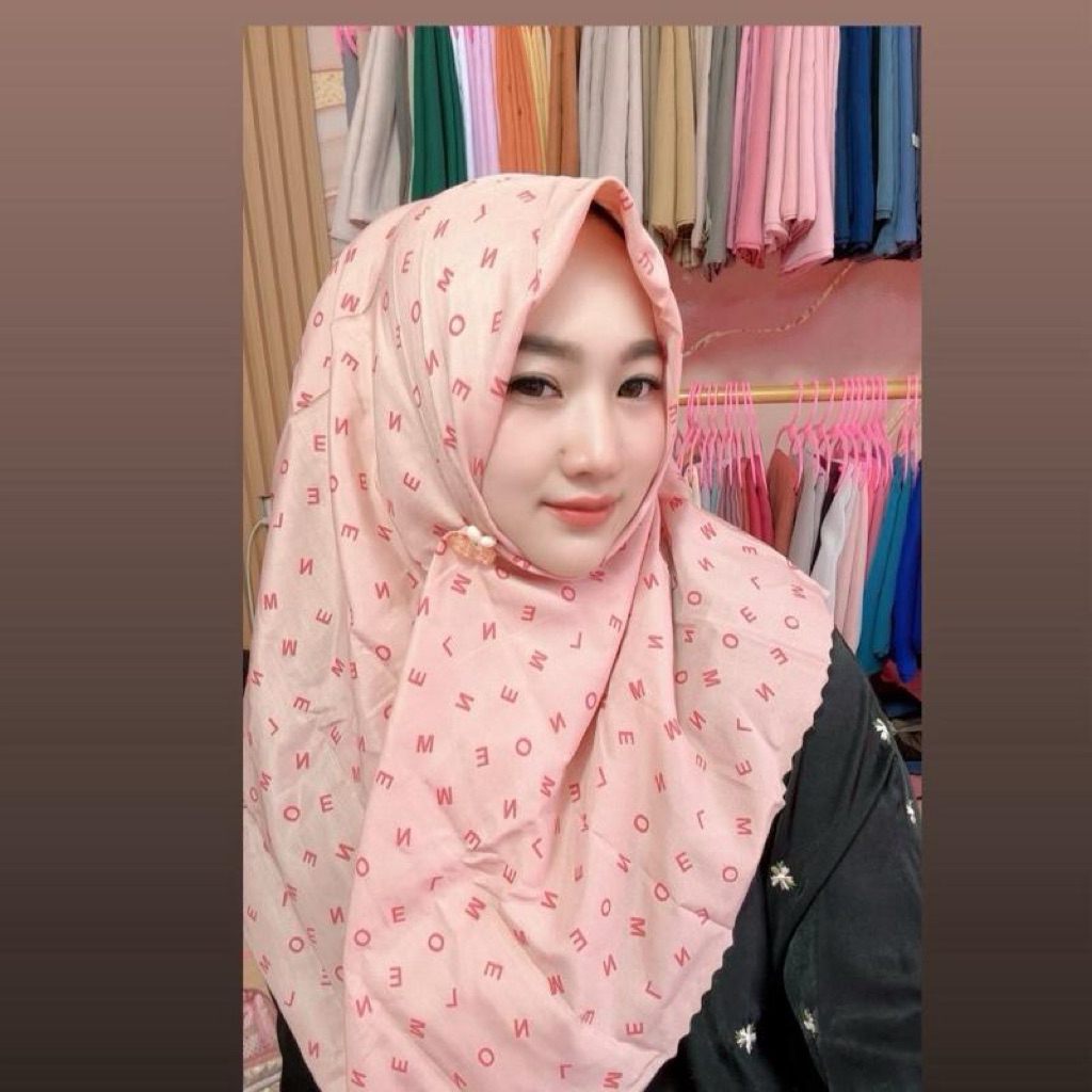 Hijab Segiempat Motif monel