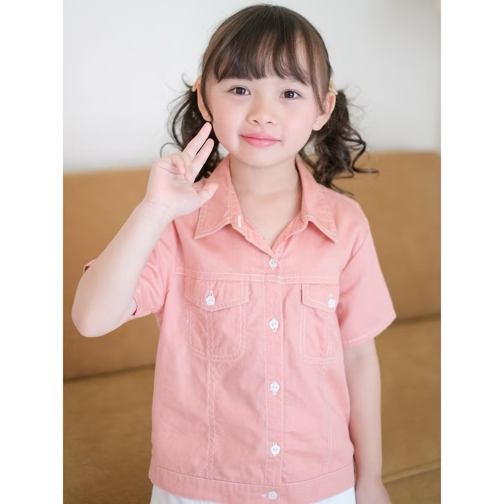 Exit Kids - 309.51454.50 | Blouse Kemeja Anak Wanita - Atasan Lengan Pendek