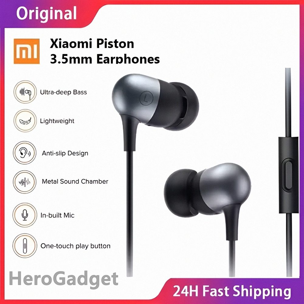 Headset Xiaomi Capsule Original Full Bass Handsfree Piston Mic Earphone
