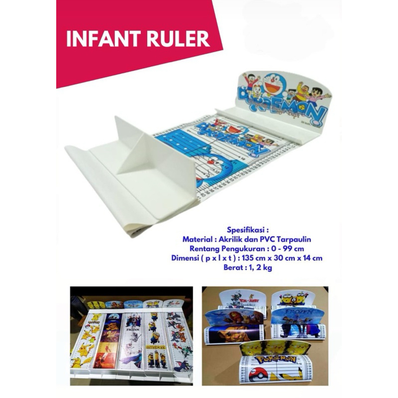 Pengukur Panjang Bayi Karakter / Akrilik & Banner Pengukur WB C / Infantometer
