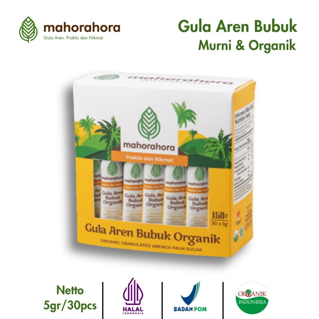 Mahorahora Gula Aren Bubuk Sachet 30pcs @5Gr | Gula Aren Bubuk Stick Organik  Mahorahora 5gr - isi 3