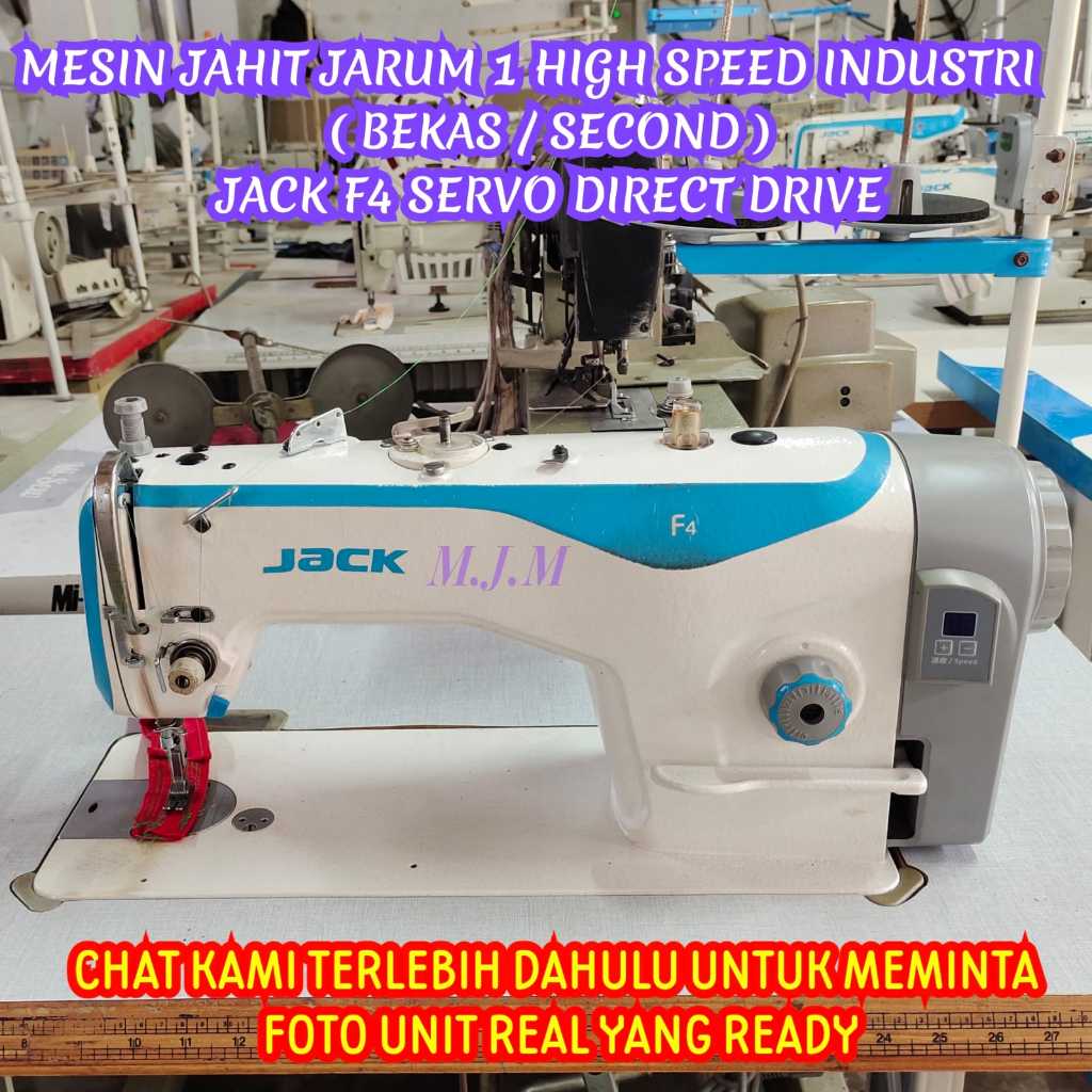MESIN JAHIT HIGH SPEED INDUSTRI SERVO DIRECT DRIVE JARUM 1 ( BEKAS / SECOND )  MANUAL JACK F4